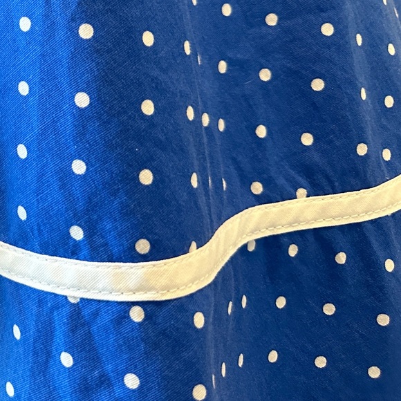 🌟Host Pick🌟 Hell Bunny Vixen Blue Polkadot Dress Rockabilly Pinup Preloved - Picture 10 of 13